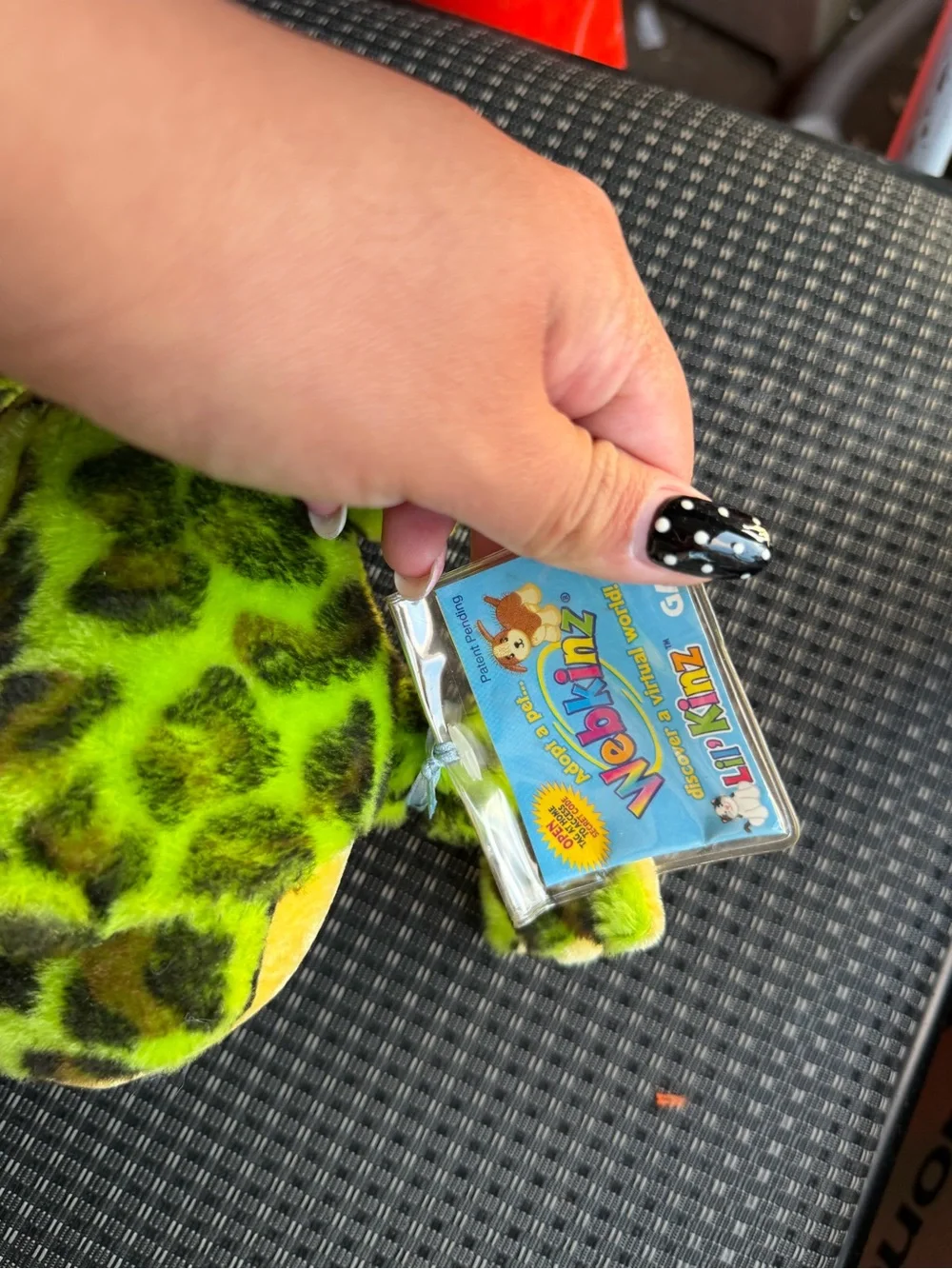 Plush Green Leopard-Pattern Frog Toy for Small Pets